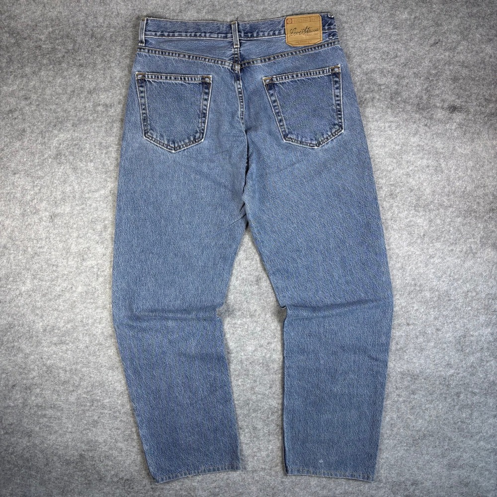 Levi Strauss Signature Relaxed Fit Mens Jeans Blue Denim‎ Straight Leg 34x34